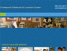 Tablet Screenshot of childcarecrestwood.com
